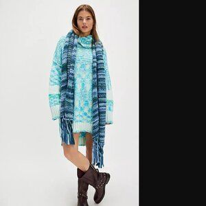 FREE PEOPLE Women Turquoise Winter Storm Tunic Size M NWOT 188$